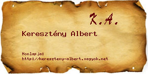 Keresztény Albert névjegykártya